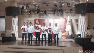 Tiga Pasangan Calon Wali Kota Medan Lakukan Pengundian Nomor Urut