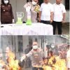 Kapolres Serdang Bedagai Hadiri Pemusnahan Barang Bukti di Kejari Serdang Bedagai