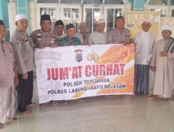 Polsek Torgamba Gelar Program “Jumat Curhat” di Masjid Nurul Iman Desa Aek Batu