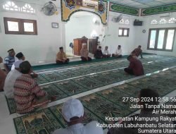 Kapolsek Kampung Rakyat Gelar Program ‘Jumat Curhat’ di Masjid Baitul Mukmin Desa Perkebunan Tolan