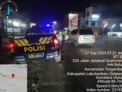 Polsek Torgamba Gelar Patroli Blue Light di Jalinsum Torgamba untuk Menjaga Kamtibmas