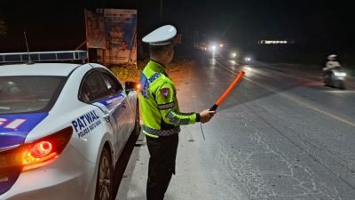 Polres Batu Bara Gelar Patroli Blue Light di Wilayah Rawan Kecelakaan dan Kemacetan
