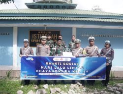 Satlantas Polres Toba Bakti Sosial di Kompi Yonif A 125