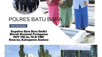 Ziarah Nasional Peringati HUT TNI ke-79 di TMP Kisaran, Kapolres Batu Bara Turut Hadir