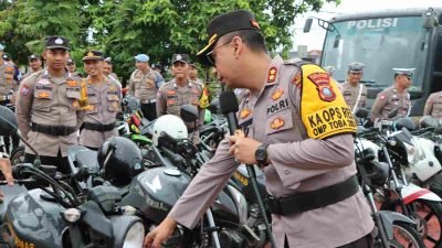 Polres Nias Selatan Gelar Apel Sarpras Pastikan Kesiapan Pengamanan Pilkada 2024