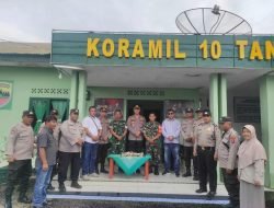 Kapolsek Tanah Jawa Ucapkan Selamat HUT TNI ke-79 di Koramil 10/Tanah Jawa