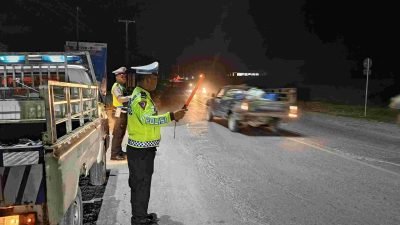 Polres Batu Bara Gelar Patroli Blue Light di Wilayah Rawan Kecelakaan dan Kemacetan