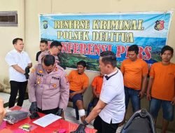 Polsek Delitua Tembak Dua Pelaku Curanmor, Dua Penadah Juga Diamankan