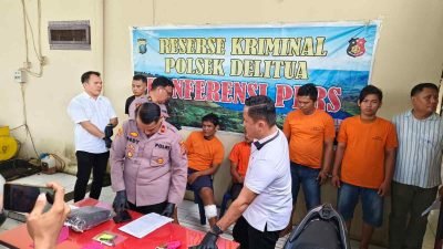 Polsek Delitua Tembak Dua Pelaku Curanmor, Dua Penadah Juga Diamankan