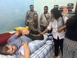 Polsek Tanah Jawa Polres Simalungun Tunjukkan Solidaritas, Kunjungi Anggota yang Sakit