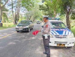 Satlantas Polres Batu Bara Gelar Patroli Kibas Bendera untuk Tingkatkan Keamanan Lalu Lintas