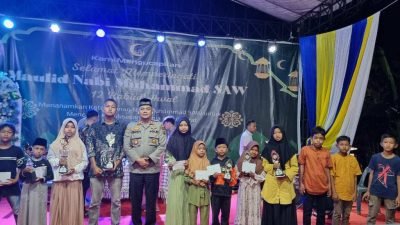 Kapolsek Perdagangan Hadiri Peringatan Maulid Nabi di Masjid Al Jihad, Ajak Masyarakat Tingkatkan Kerukunan