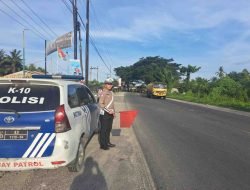 Satlantas Polres Batubara Gelar Patroli di Lokasi Rawan Kecelakaan untuk Tingkatkan Keamanan Lalu Lintas
