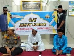 Kapolsek Medang Deras Laksanakan Cooling System dan Jumat Curhat di Musholla Istiqoma
