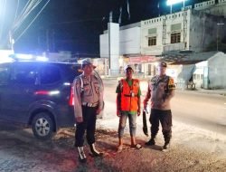 Kapolsek Indrapura Melaksanakan Patroli Malam Antisipasi Gangguan Kamtibmas