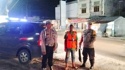 Kapolsek Indrapura Melaksanakan Patroli Malam Antisipasi Gangguan Kamtibmas