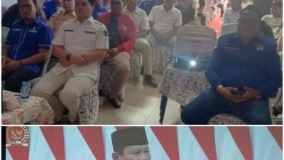 Nonton Bareng Pelantikan Presiden dan Wapres 2024-2029 di Kantor DPC Partai Gerindra Labusel