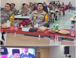 Kapolres Batubara dan Jajaran Saksikan Pelantikan Presiden Prabowo-Gibran Melalui Nobar