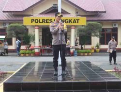 Polres Langkat Gelar Apel Siaga I untuk Amankan Pelantikan Presiden dan Wakil Presiden 2024