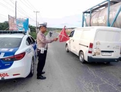 Patroli Satlantas Polres Batu Bara dalam Operasi Zebra Toba 2024