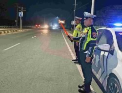 Polres Batu Bara Gelar Patroli Blue Light di Titik Rawan Kecelakaan dan Kemacetan