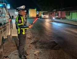 Polres Batu Bara Gelar Patroli Blue Light di Titik Rawan Kemacetan dan Kecelakaan