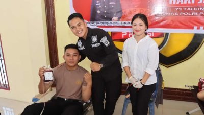 Polres Nias Selatan Gelar Donor Darah di Hari Jadi Humas Polri ke-73