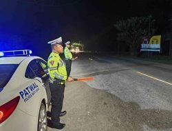 Polres Batu Bara Gelar Patroli Blue Light di Jalur Rawan, Jamin Kamtibcarlantas Aman dan Kondusif