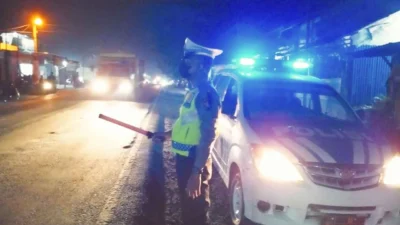 Polres Batu Bara Gelar Patroli Blue Light di Titik Rawan Macet dan Kecelakaan