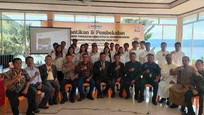 Polres Samosir Hadiri Pelantikan dan Pembekalan Pengawas TPS untuk Sukseskan Pilkada Serentak 2024