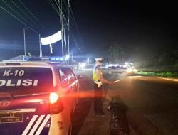 Polres Batu Bara Gelar Patroli Blue Light di Lokasi Rawan Kecelakaan