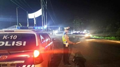 Polres Batu Bara Gelar Patroli Blue Light di Lokasi Rawan Kecelakaan