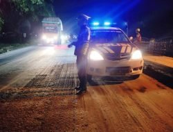 Polres Batu Bara Gelar Patroli Blue Light di Titik Rawan Kecelakaan dan Kemacetan