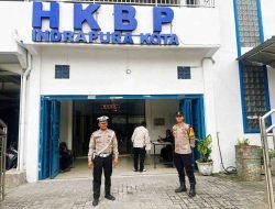 Pengamanan Gereja HKBP Indrapura Berjalan Aman dan Kondusif
