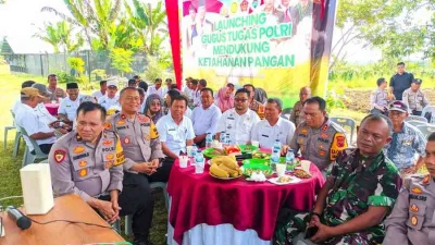 Kapolres Belawan Luncurkan Gugus Tugas Polri untuk Ketahanan Pangan di Desa Payabakung