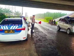 Satlantas Polres Batubara Gelar Patroli Kibas Bendera di Wilayah Rawan Kecelakaan Lalu Lintas