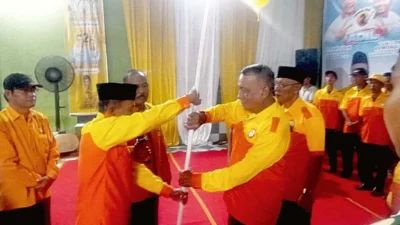 Pengukuhan Pengurus Kosgoro 1957 Kecamatan Hamparan Perak Periode 2024-2026 Berlangsung Meriah