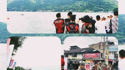 Personel Gabungan Polda Sumut dan Polres Samosir Amankan Aquabike Jetski World Championship 2024