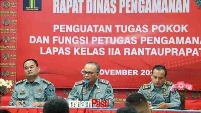Kalapas Rantauprapat Pimpin Rapat Penguatan Tugas Pengamanan