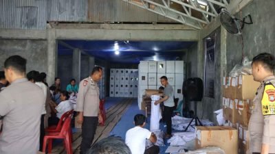 Polres Nias Selatan Kawal Ketat Pelipatan Surat Suara untuk Pilkada Sumut 2024
