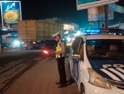 Polres Batu Bara Laksanakan Patroli Blue Light di Lokasi Rawan Macet dan Laka, Pastikan Kamseltibcarlantas Kondusif