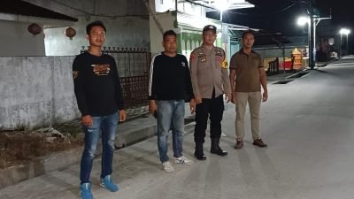 Polsek Medang Deras Gelar Patroli Malam Antisipasi Kejahatan di Batu Bara