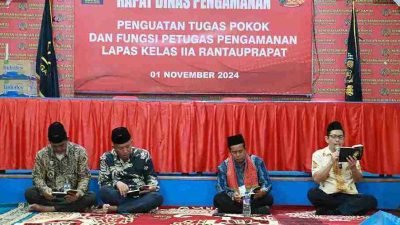 Seluruh Pegawai Lapas Rantauprapat Ikuti Kegiatan Perwiritan Rutin