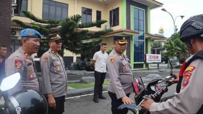 Polres Batu Bara Lakukan Pemeriksaan Kendaraan Dinas Jelang Pilkada 2024