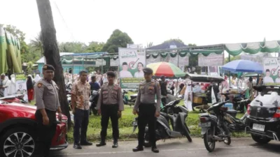 Polres Langkat Kerahkan Ratusan Personel untuk Laksanakan Pengamanan Kampanye Akbar