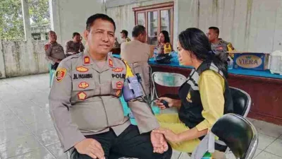 Sie Dokkes Polres Pematangsiantar Periksa Kesehatan Personel Pasca Pemungutan Suara