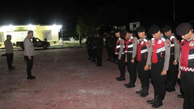 Patroli Cipta Kondisi Pasca Pemungutan Suara Pilkada 2024 oleh Polres Nias Selatan dan Brimob Polda Sumut