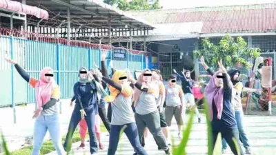 Mens Sana in Corpore Sano, WBP Lapas Rantauprapat Laksanakan Senam Pagi Dengan Antusias