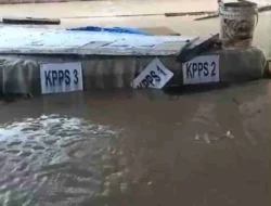 Banjir Genangi Beberapa TPS di Kecamatan Batang Kuis, Pemungutan Suara Terganggu