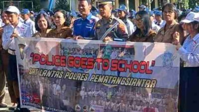 Satlantas Polres Pematangsiantar Gelar Police Go To School Di SMP Negeri 5